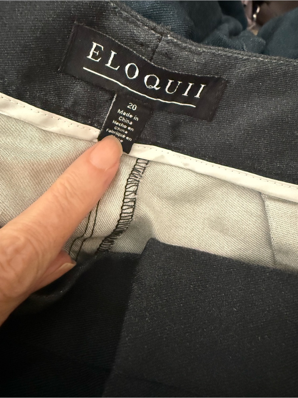 Eloquii Teal to Light Blue Ombre Wide-Leg Pants Size 20 - Picture 3 of 4